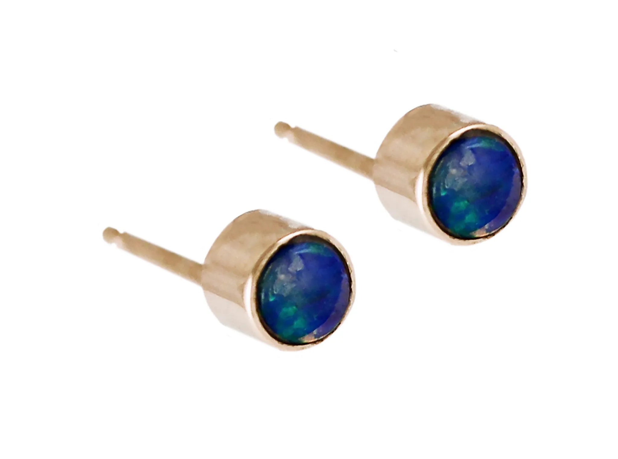 14K OPAL STUDS