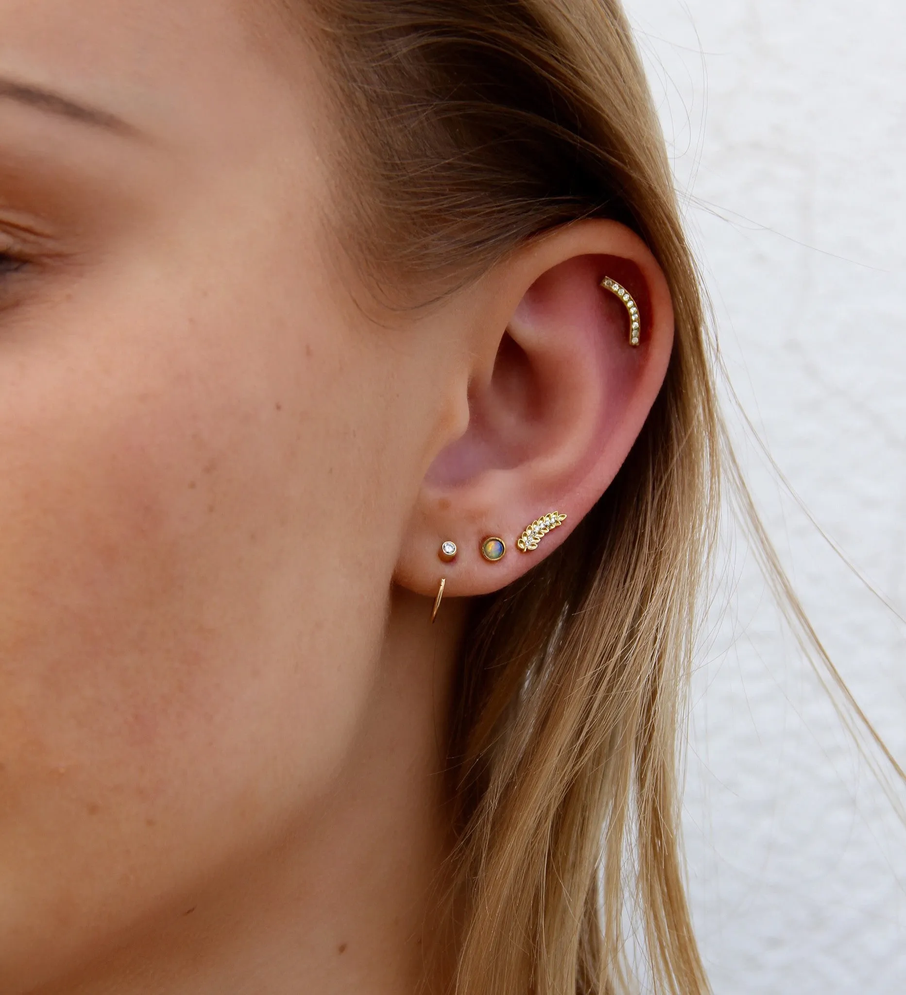 14K OPAL STUDS
