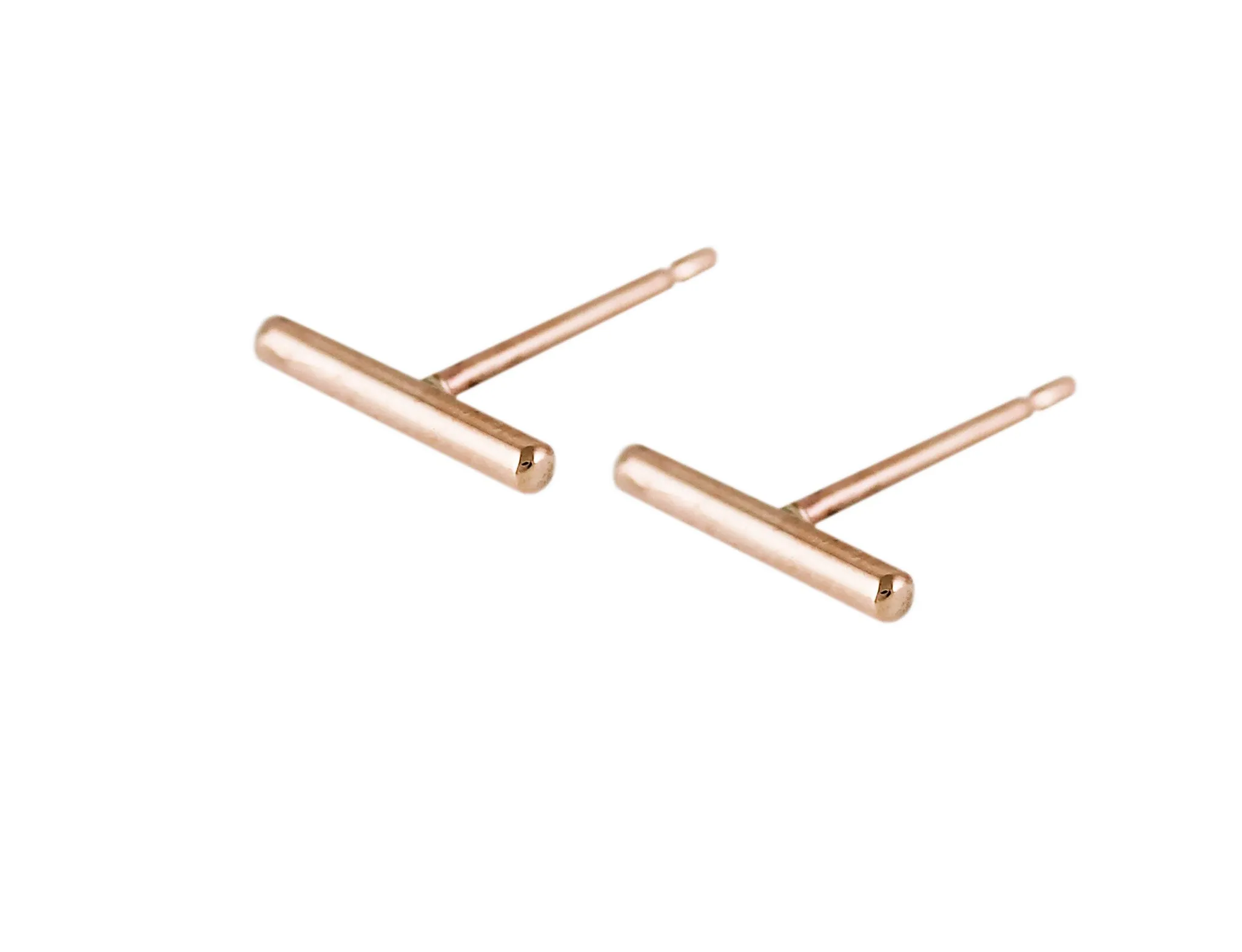 14K STAPLE STUDS 10MM