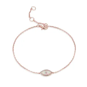 ALANI EVIL EYE WHITE OPAL ROSE GOLD BRACELET