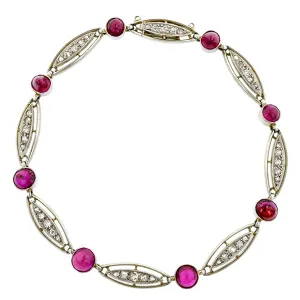 Art Deco Ruby & Diamond Bracelet