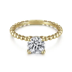 Beaded Hidden Halo Engagement Ring Mounting