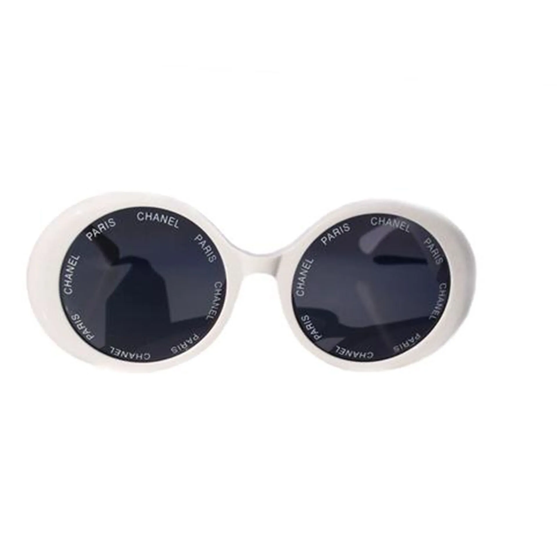 Chanel Rare 1993 Runway Vintage White Sunglasses