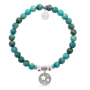 Congratulations Charm with Blue Opal Jade Charity Bracelet