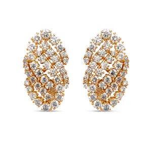 Diamond Leaf Earrings