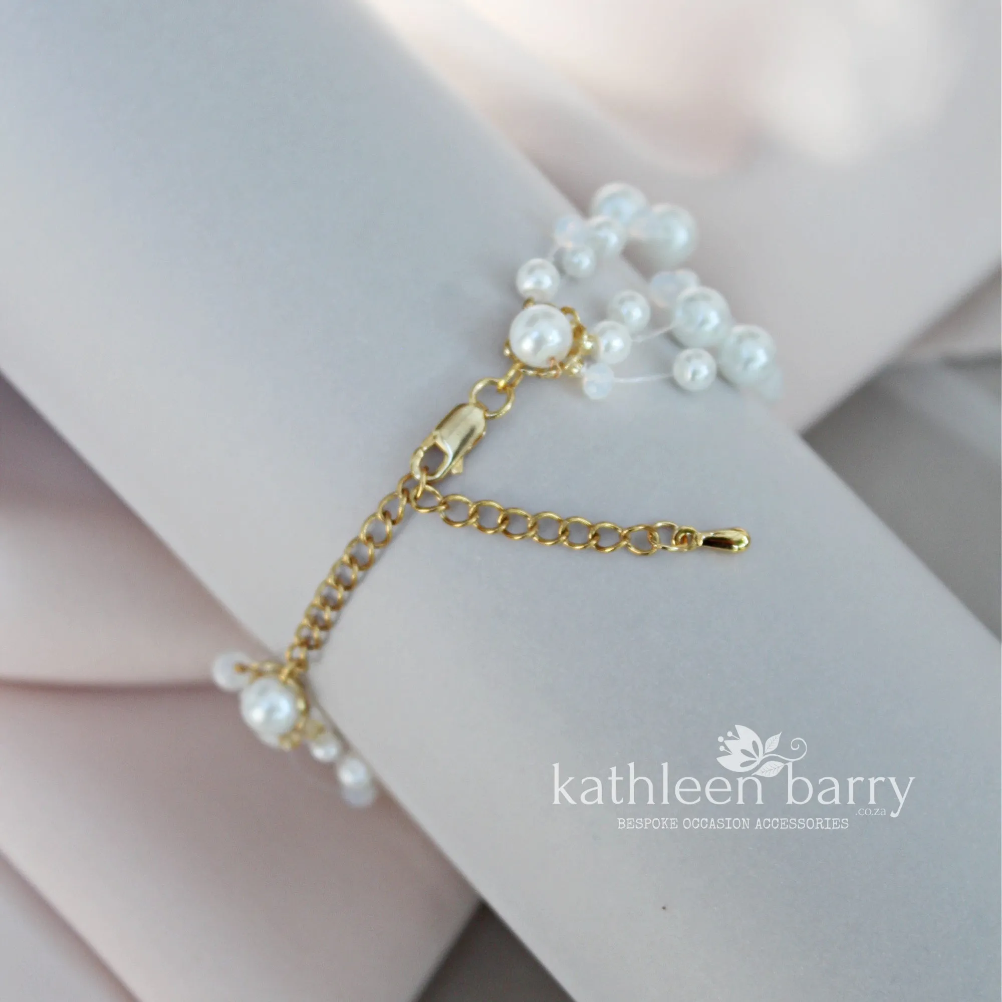 Floating pear illusion Bracelet - assorted colors available wedding bracelet Prom