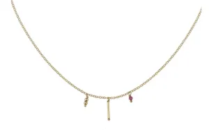 Gold-filled Ruby Bead Necklace