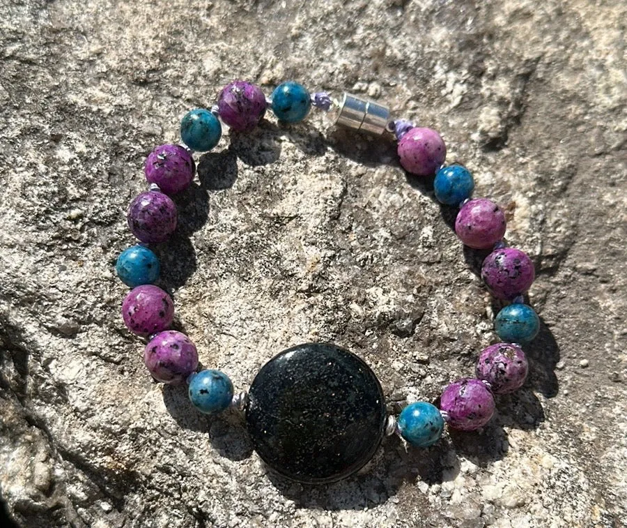 Goldstone magnetic bracelet