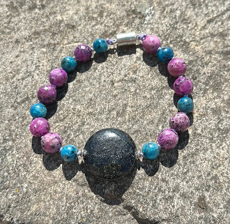 Goldstone magnetic bracelet