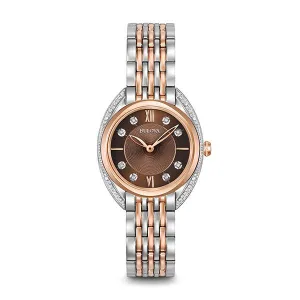 Ladies Bulova Two Tone Diamond Watch