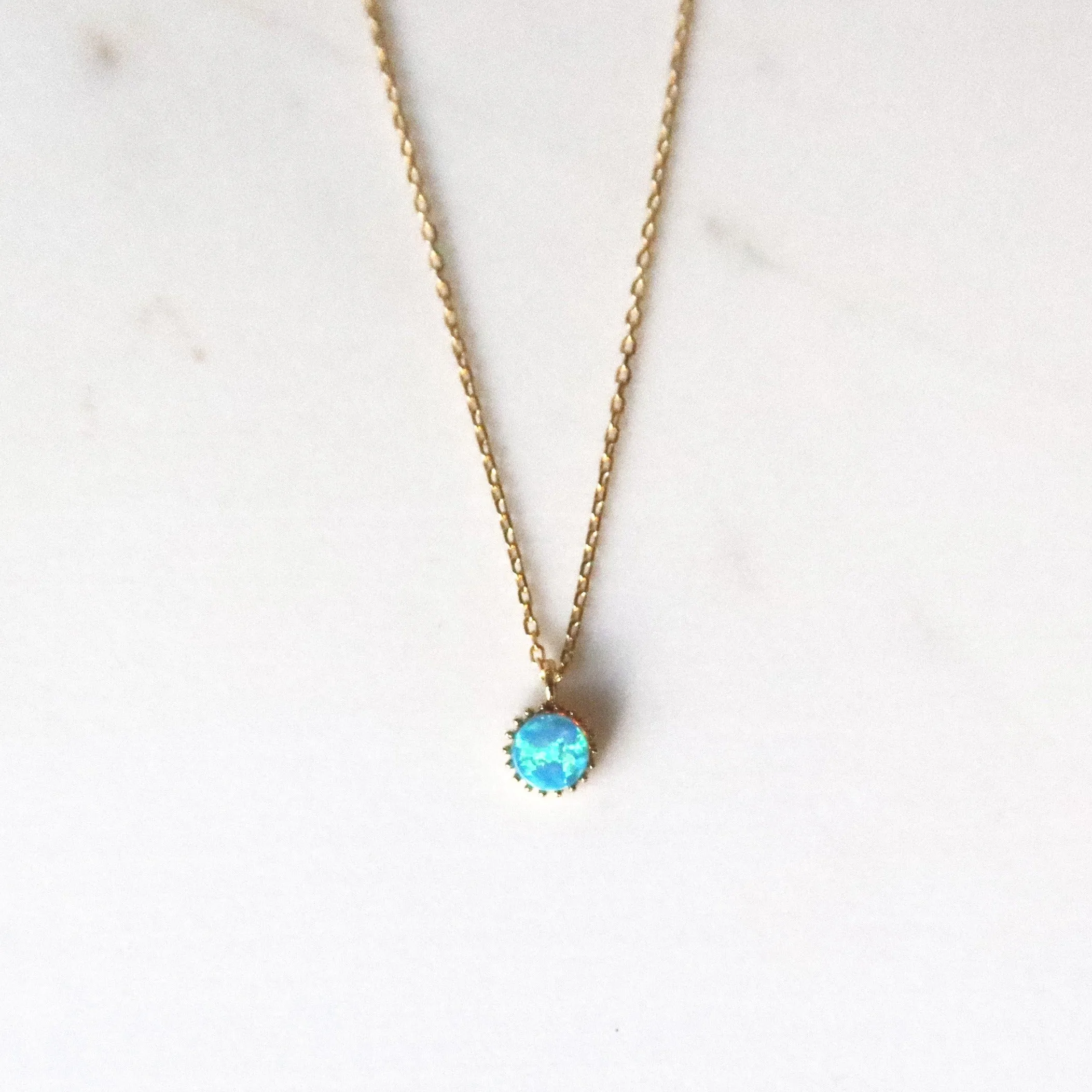 Little Blue Opal Necklace