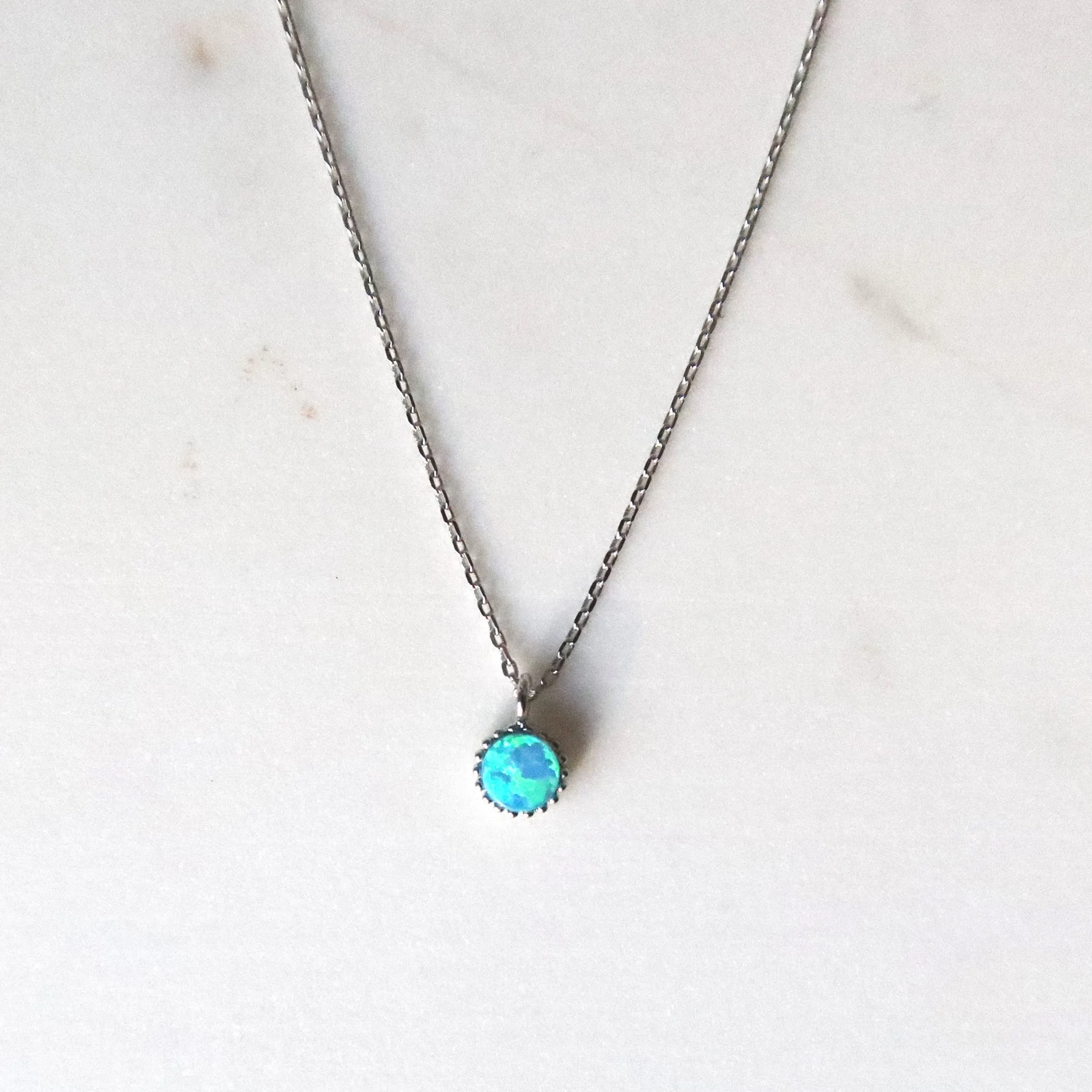 Little Blue Opal Necklace