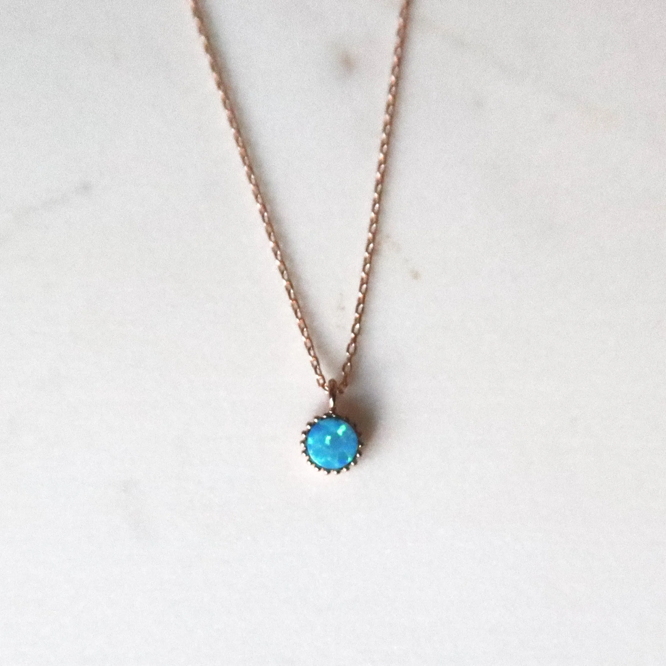 Little Blue Opal Necklace