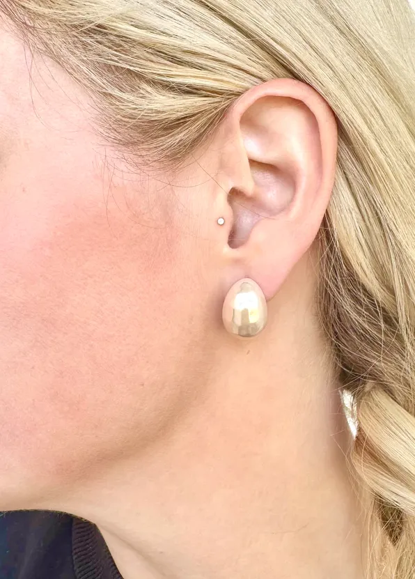 Monica Oval Pink/Opal Stud