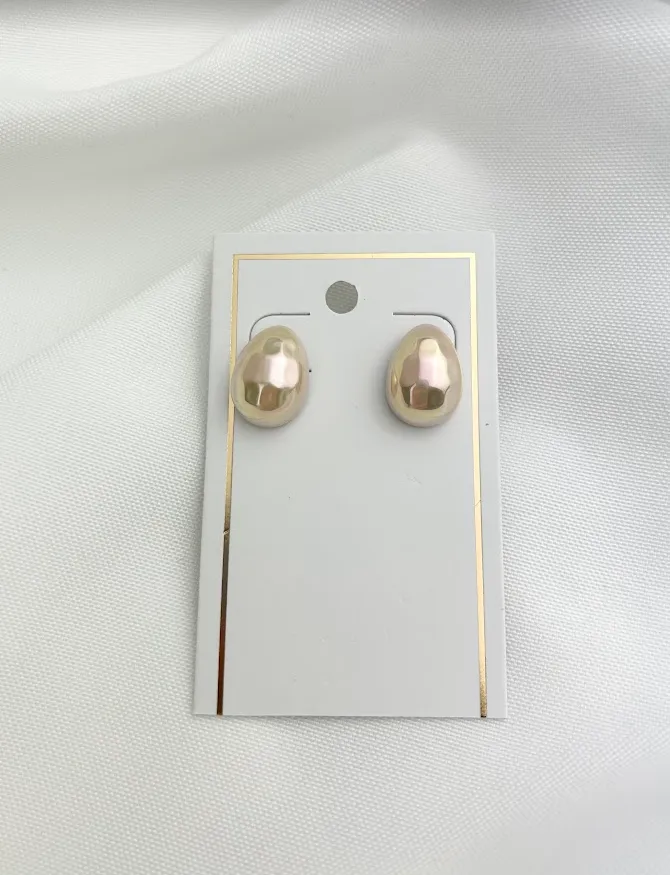 Monica Oval Pink/Opal Stud