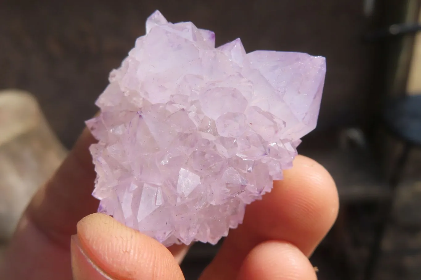Natural Amethyst Cactus Flower Spirit Quartz Clusters x 12 From South Africa