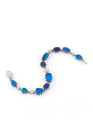 Opal Kyanite Diamond Bracelet