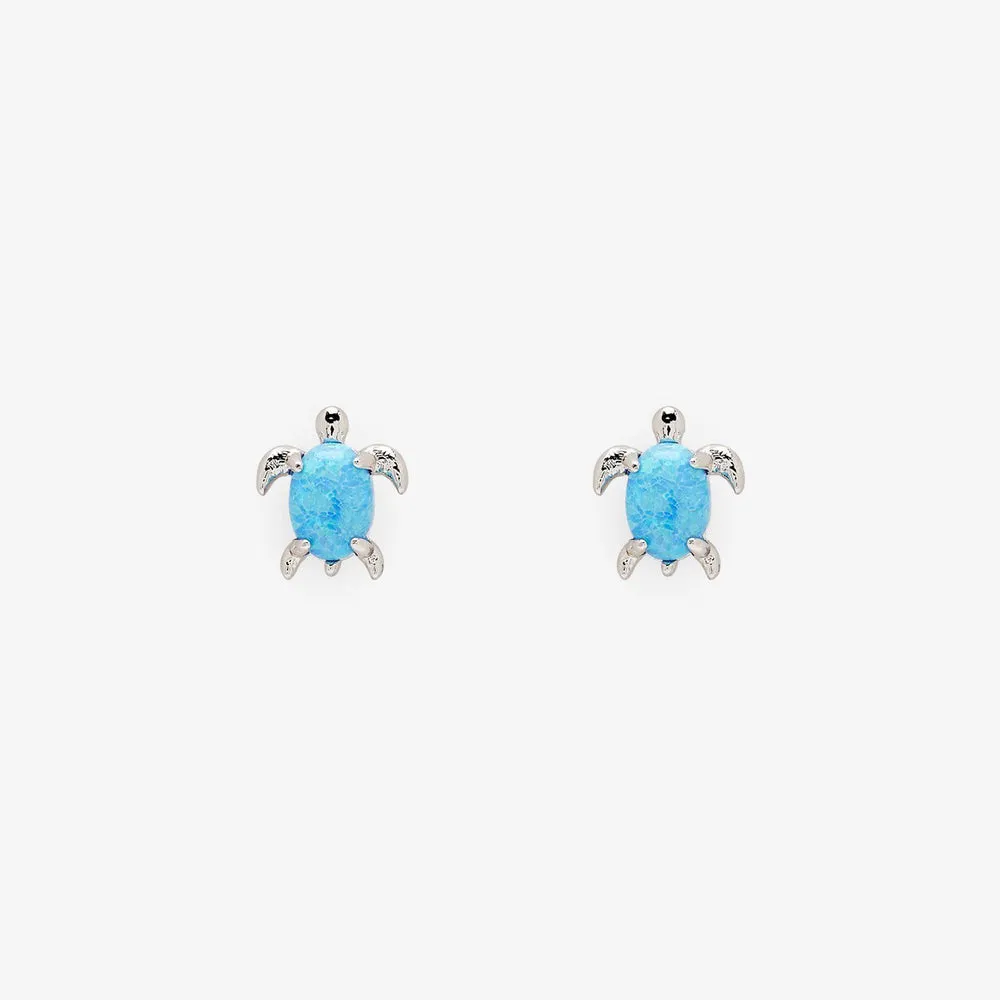 Opal Sea Turtle Earrings