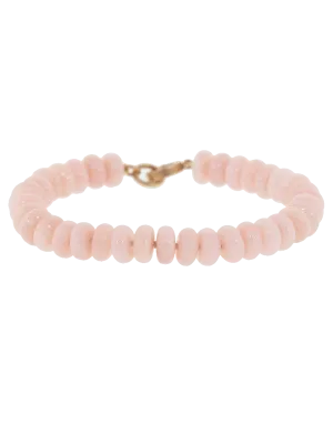Pink Opal Bead Bracelet