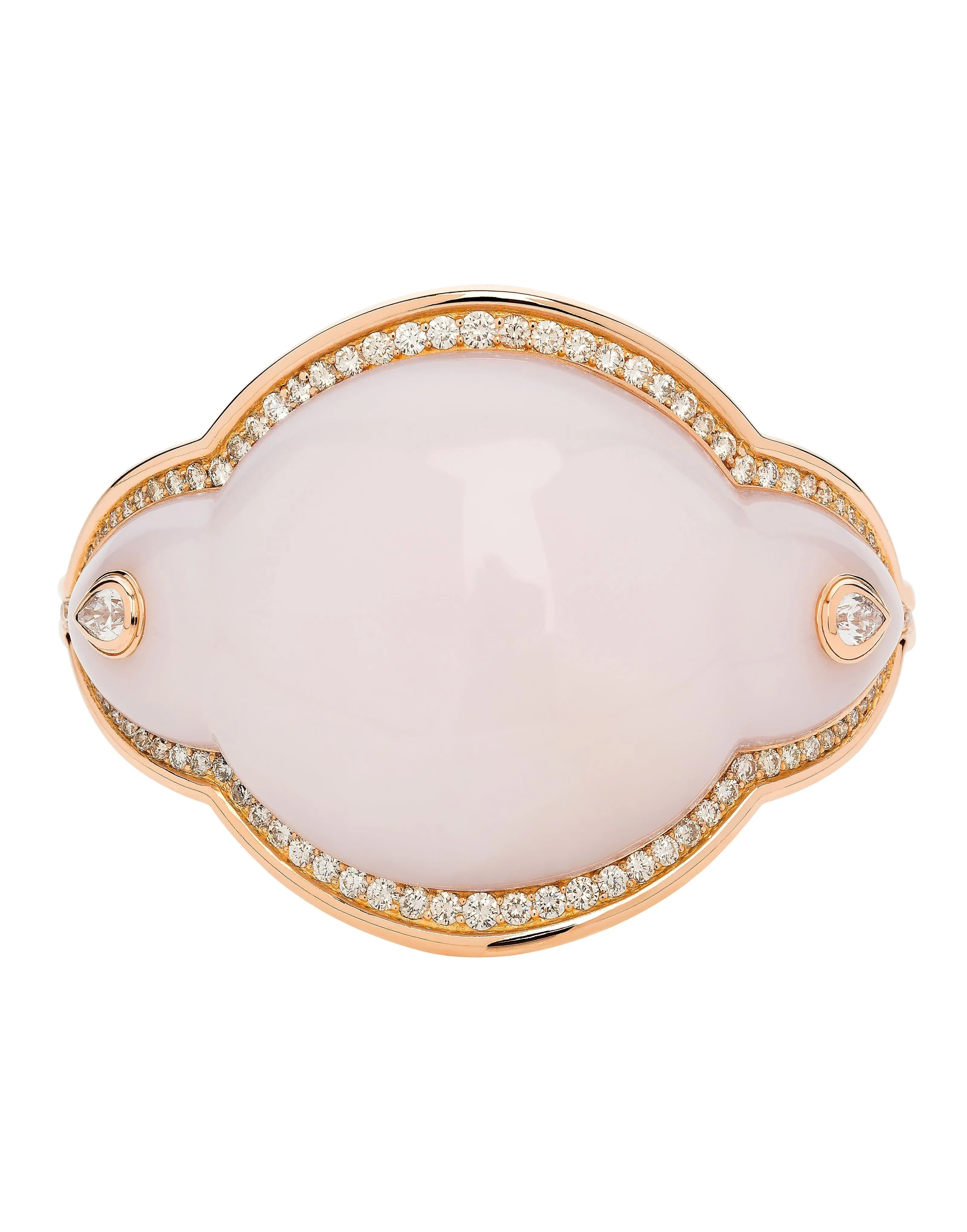 Pink Opal Fluid Droplet Bracelet