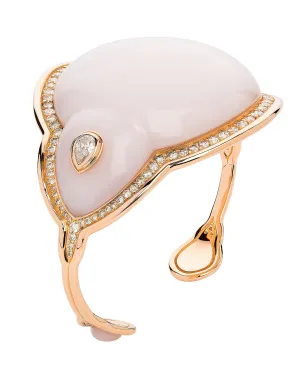 Pink Opal Fluid Droplet Bracelet