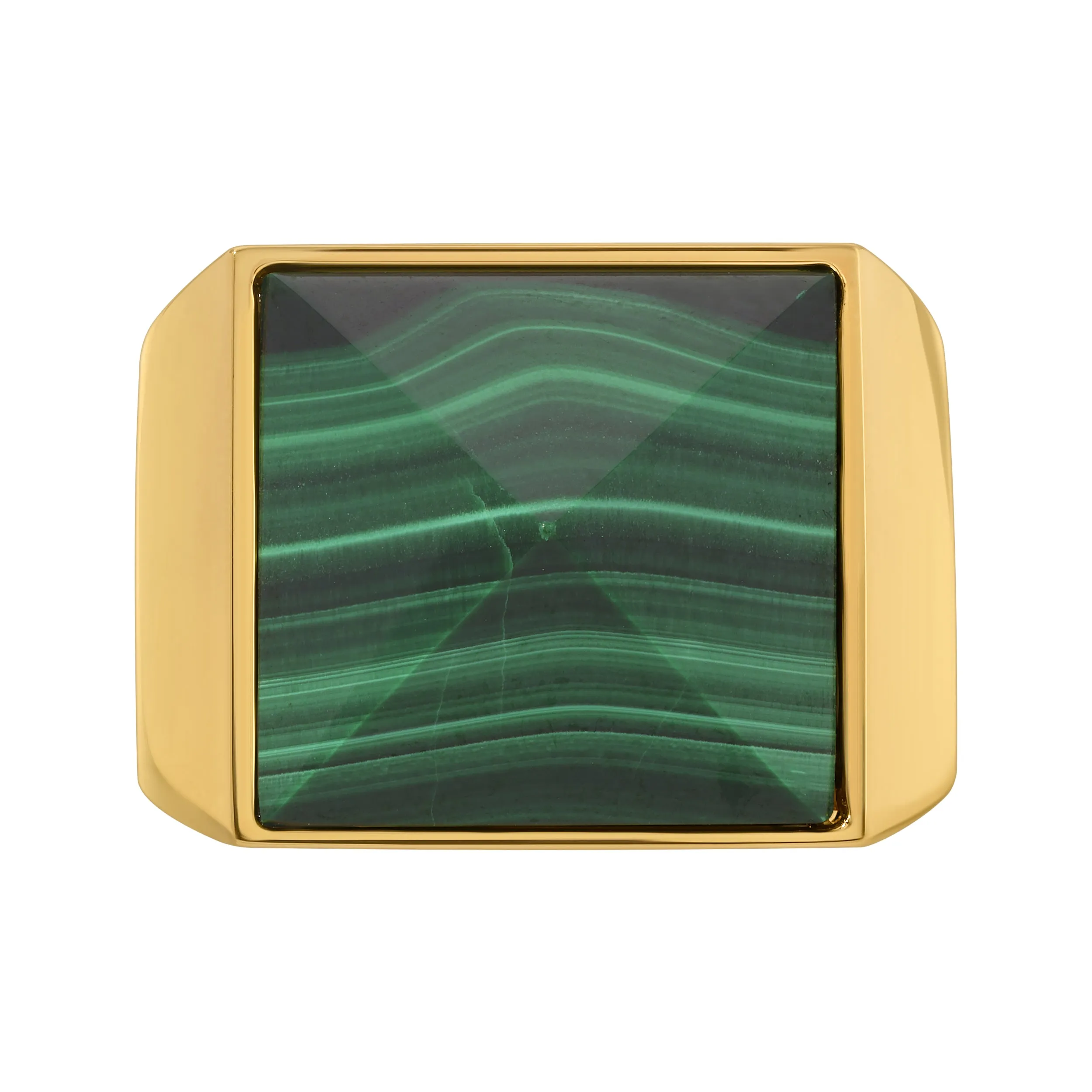 Pyramid Ring - Malachite Medium
