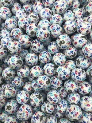 Rare Disease Awareness Printed 15mm Bead