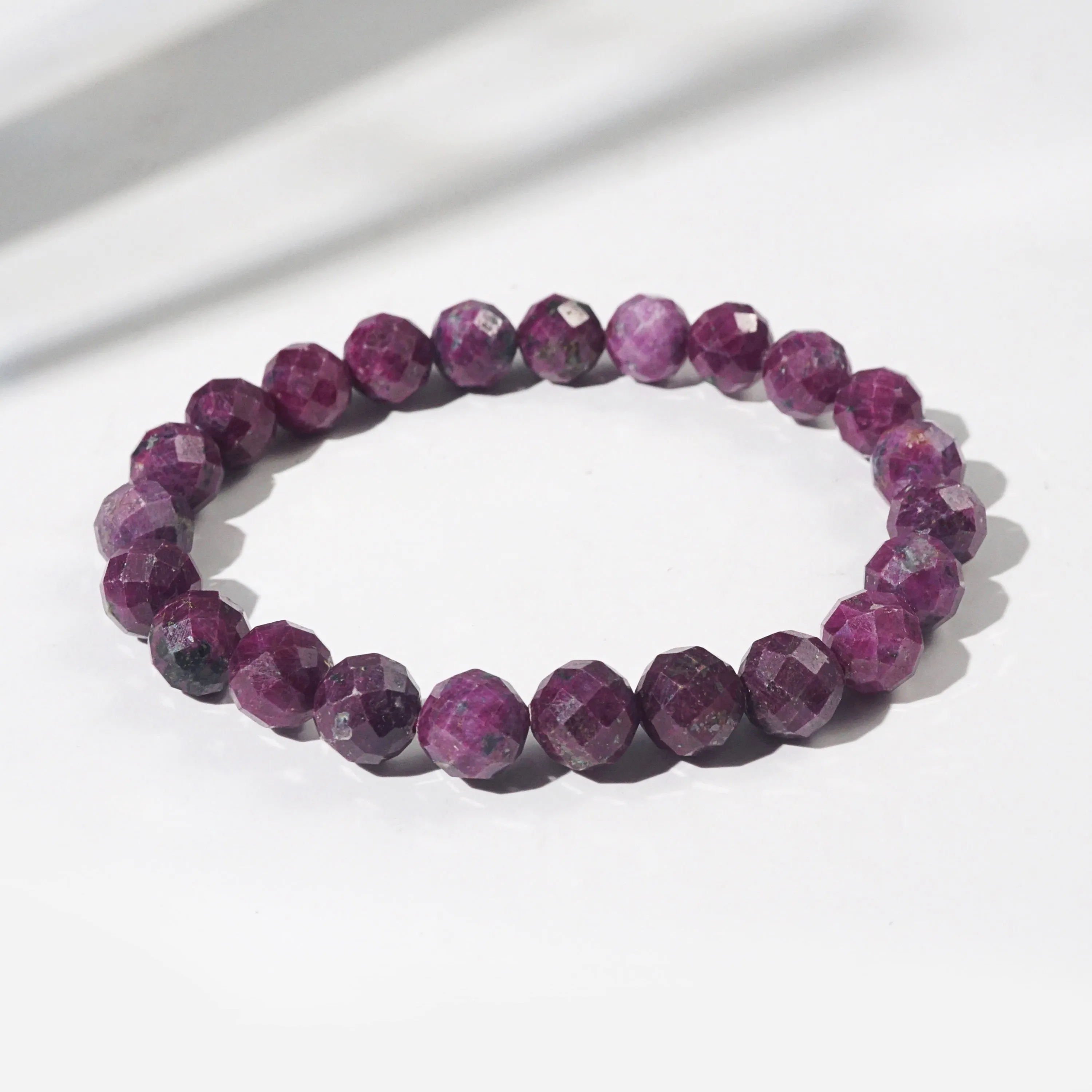 Ruby Faceted 8mm