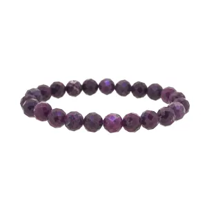 Ruby Faceted 8mm