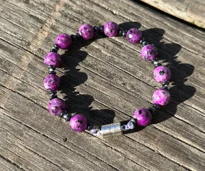 Ruby in zoisite magnetic bracelet