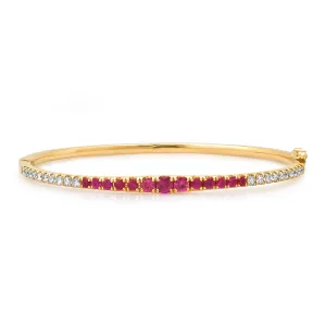Ruby Love Diamond Bangle Bracelet