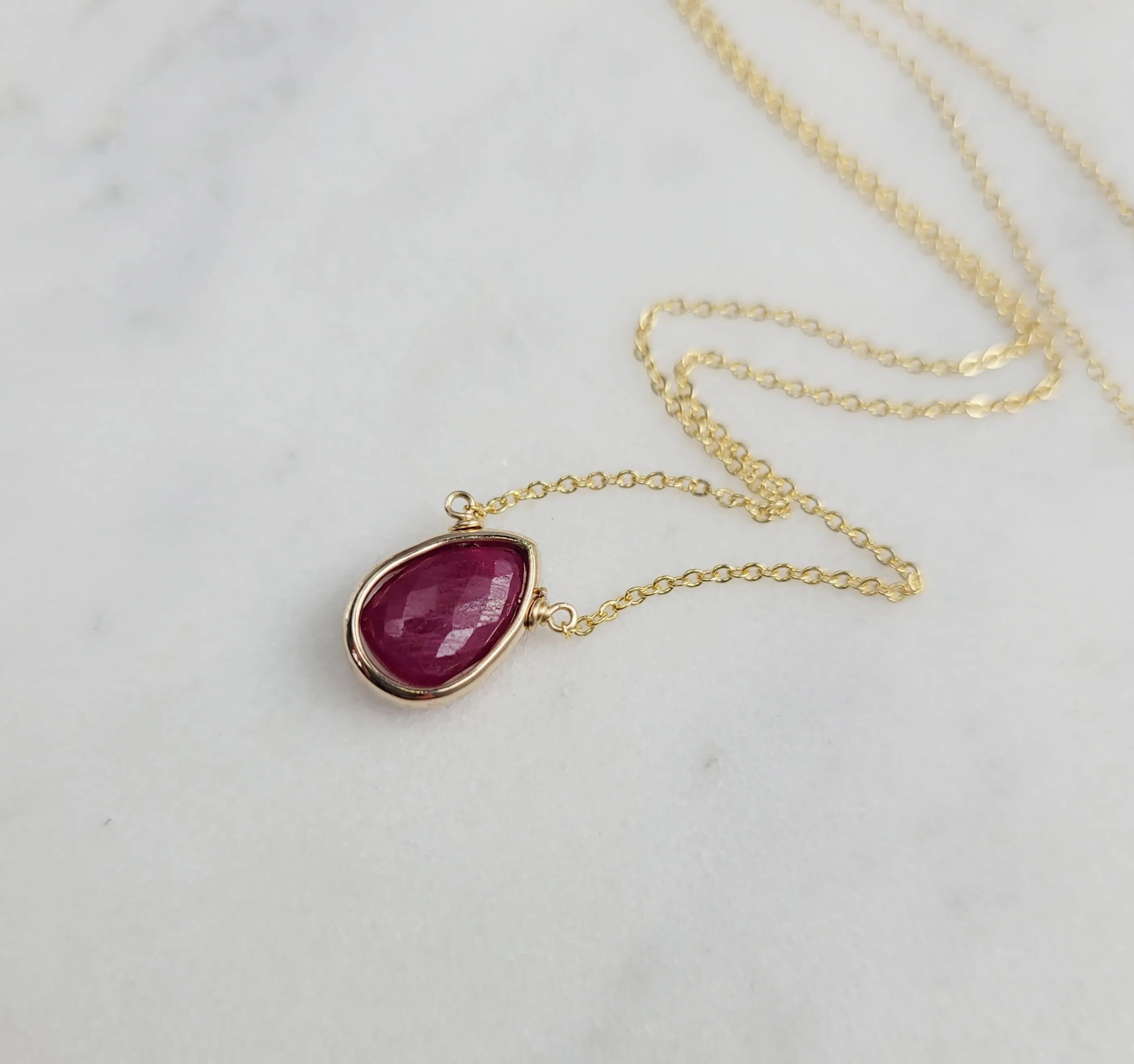 Ruby Pendant Necklace
