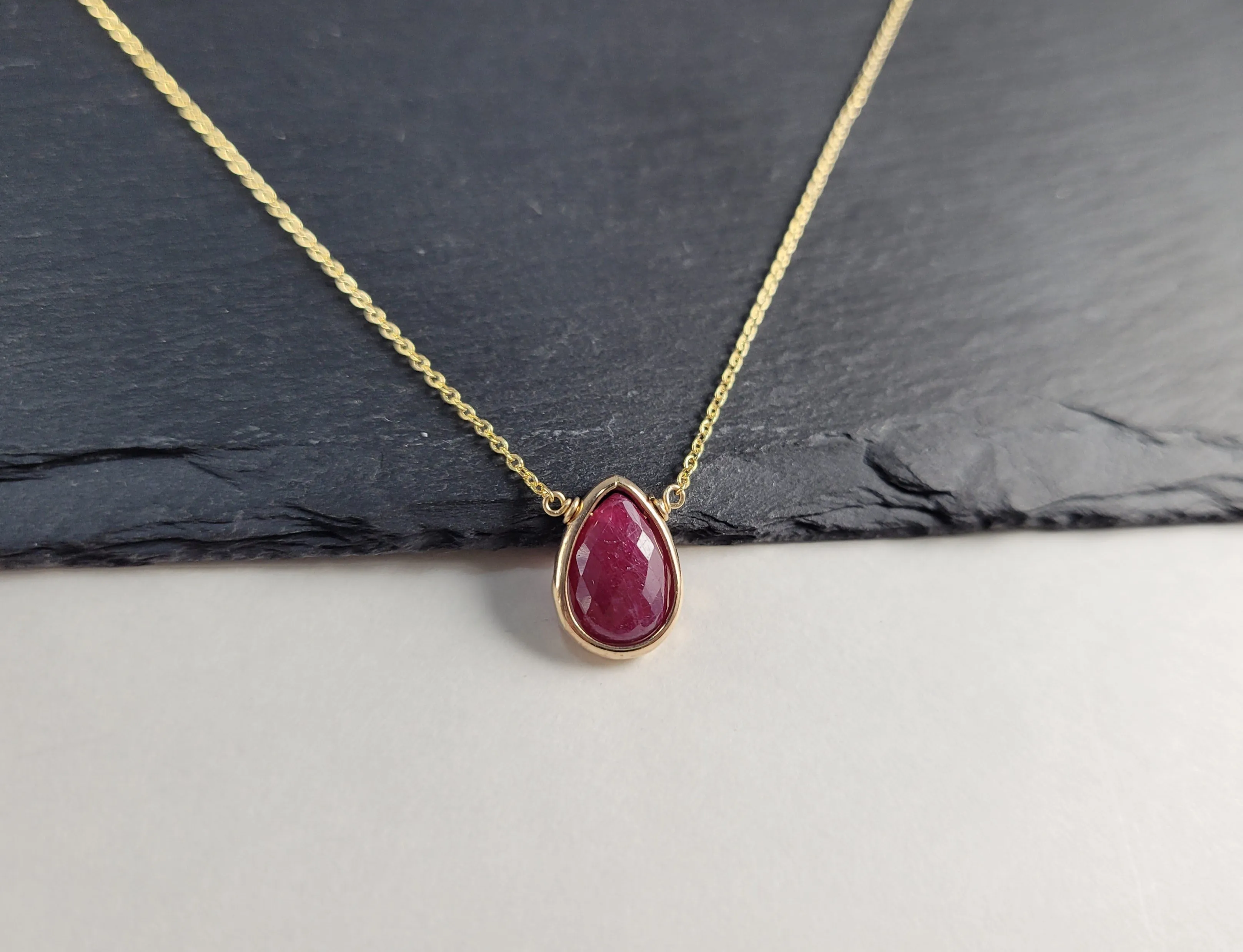 Ruby Pendant Necklace