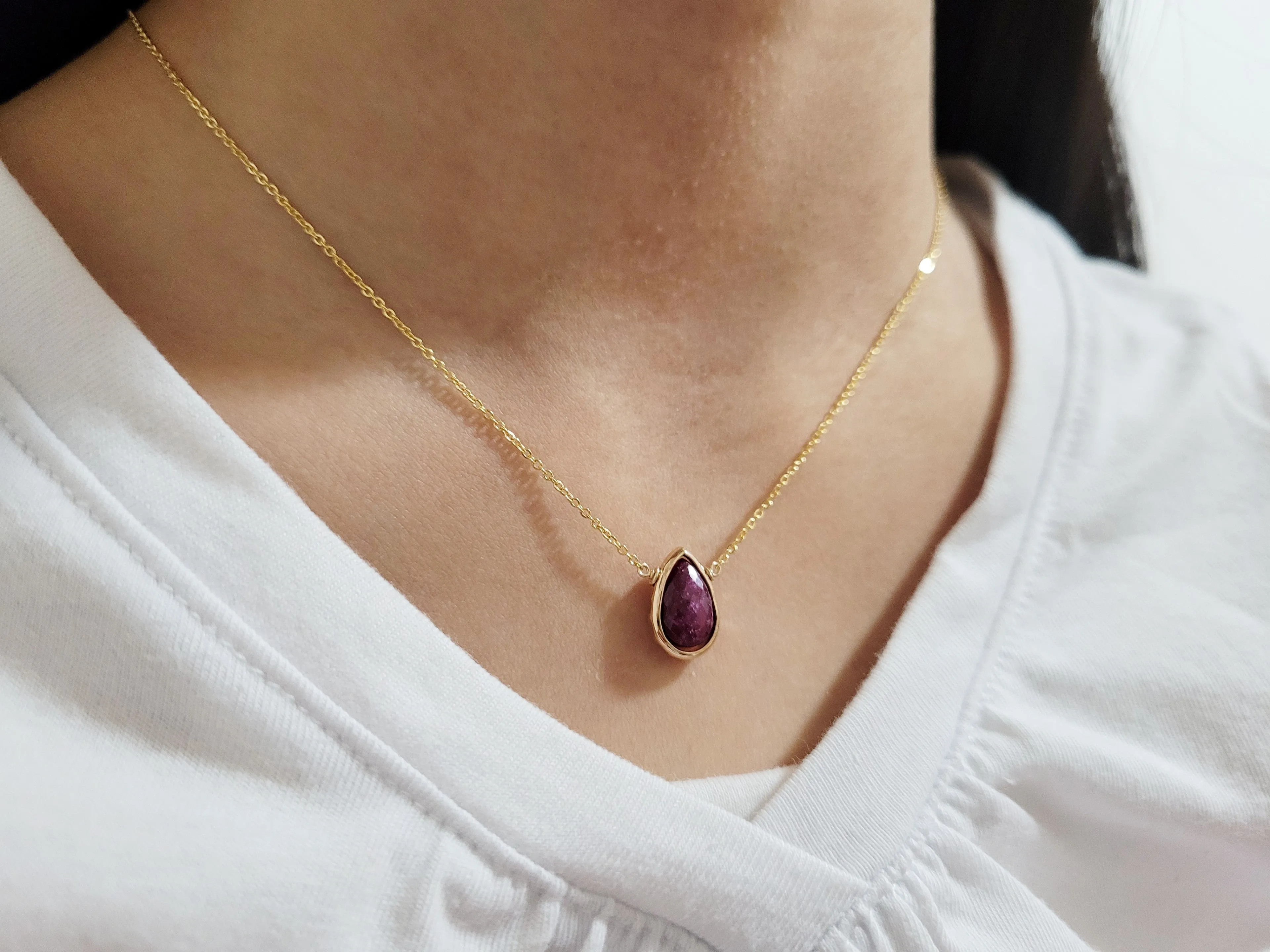 Ruby Pendant Necklace
