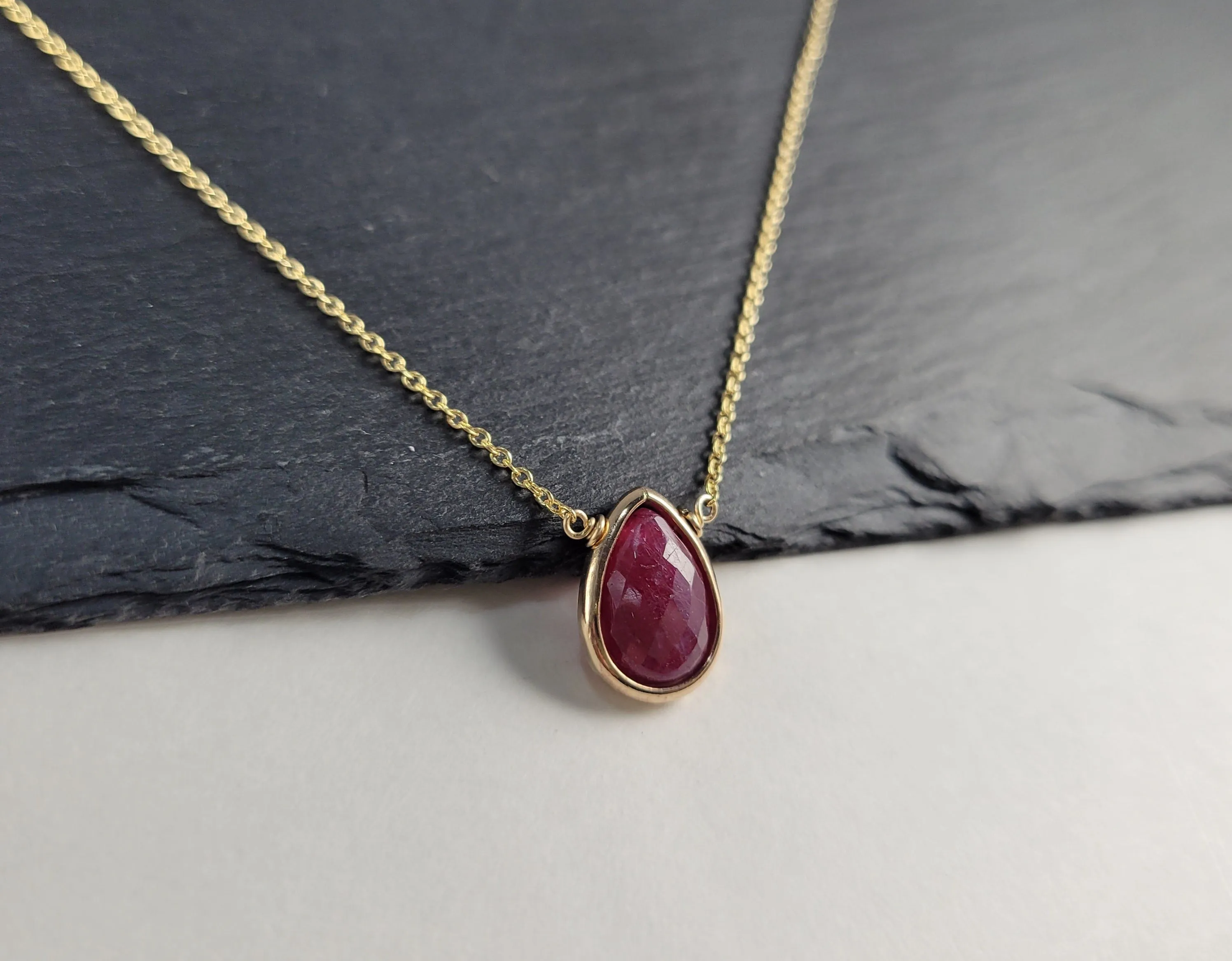 Ruby Pendant Necklace
