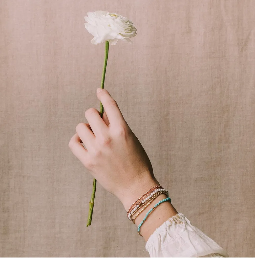 Scout Delicate Stone Wrap Bracelet / Necklace - Howlite Stone Of Harmony
