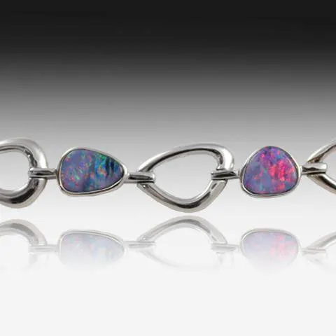 Silver Opal bracelet