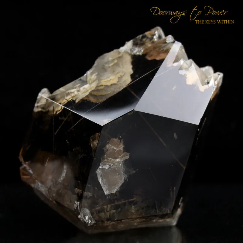 Smoky Manifestation Quartz Golden Rutile's Crystal