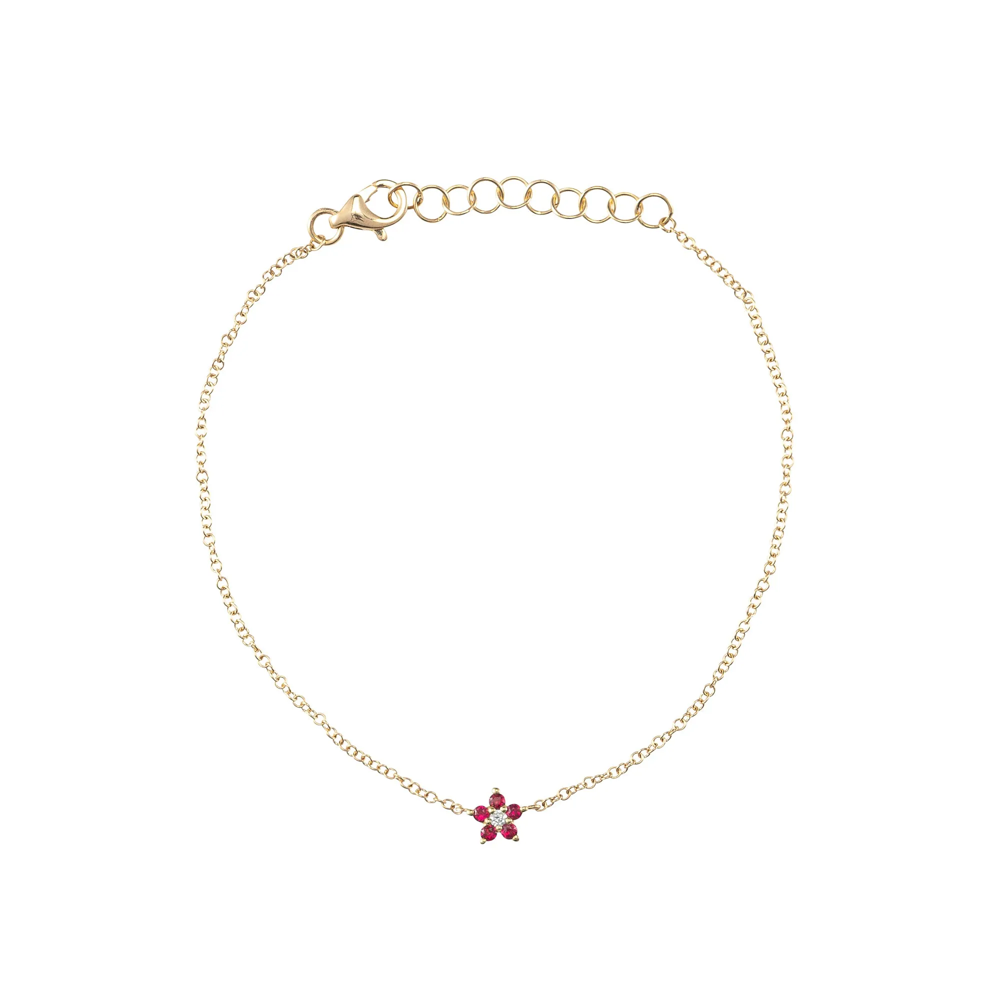 Tiny Flower Gemstone Bracelet