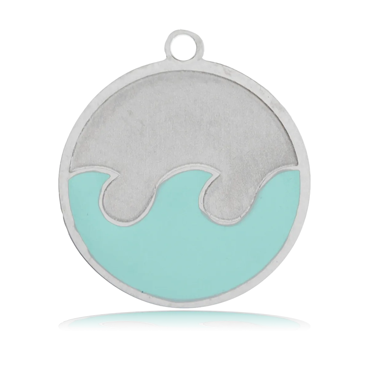 Wave Enamel Charm with Blue Opal Jade Charity Bracelet