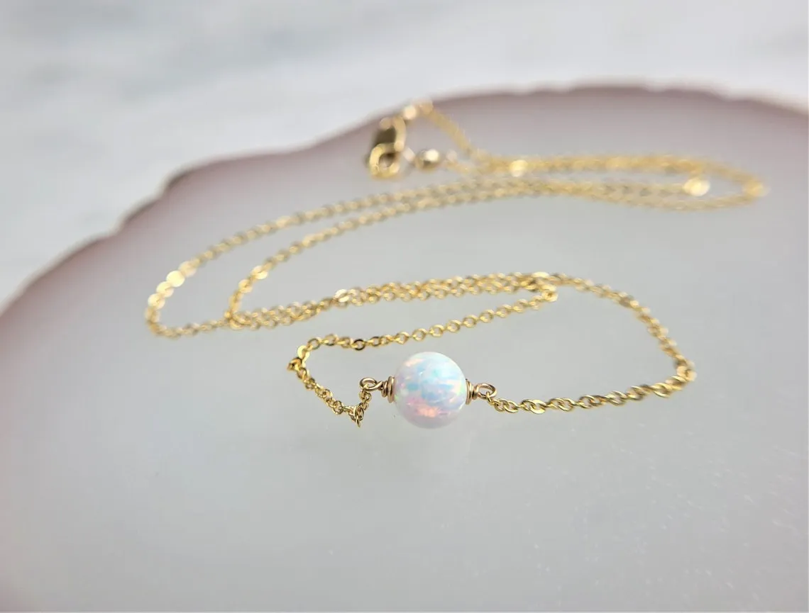 White Opal Necklace