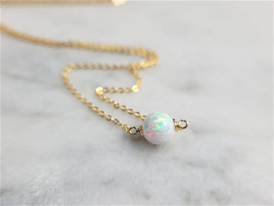 White Opal Necklace